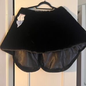 Black Faux Fur Cape